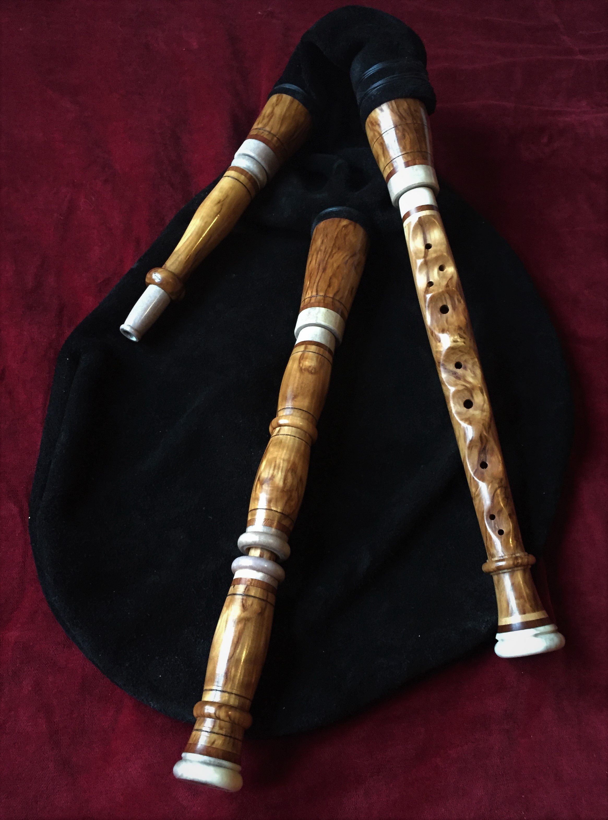 Swedish bagpipe D/G or E/A chanter Alban Faust