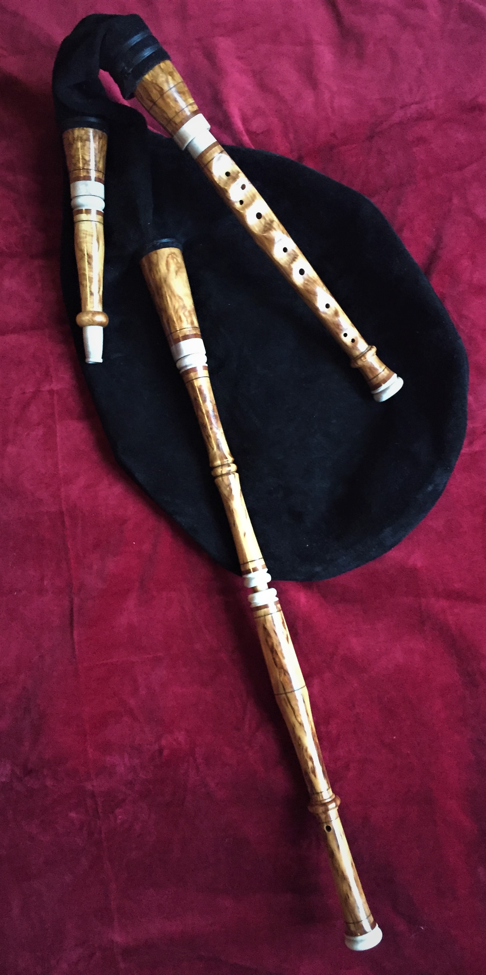 Swedish bagpipe D/G or E/A chanter Alban Faust